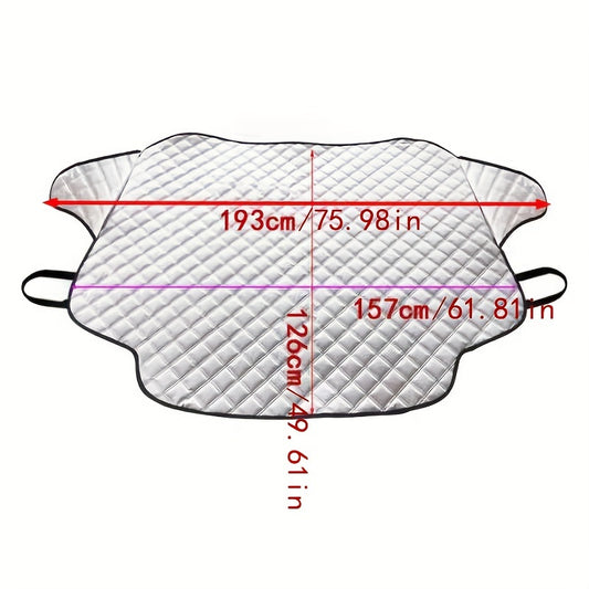Car Windshield Snow Cover w/ 3 Strong Magnets Enlarged & Thickened Version