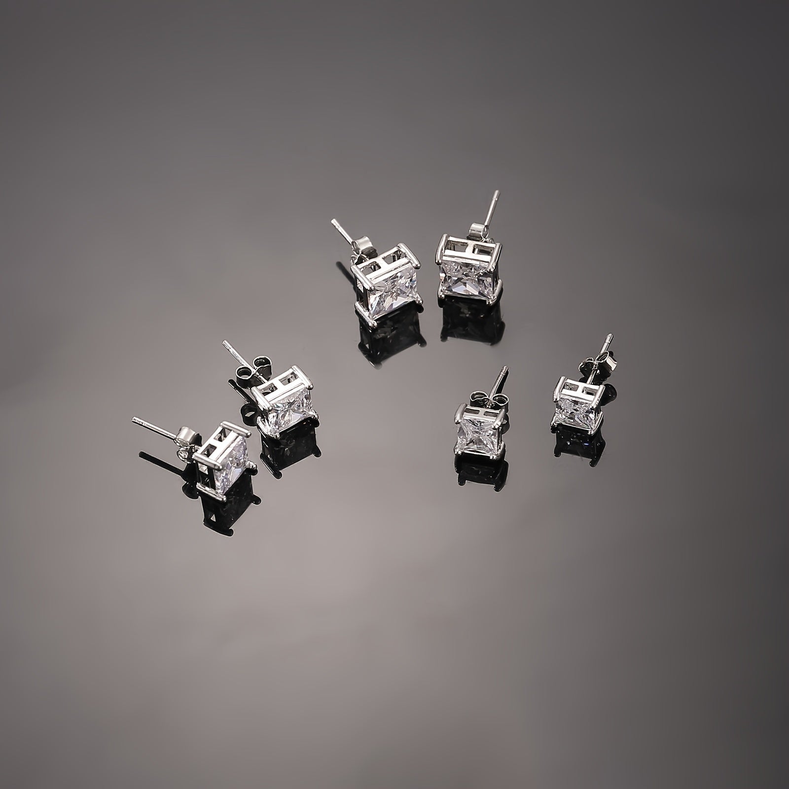 Square Golden Men's Earrings