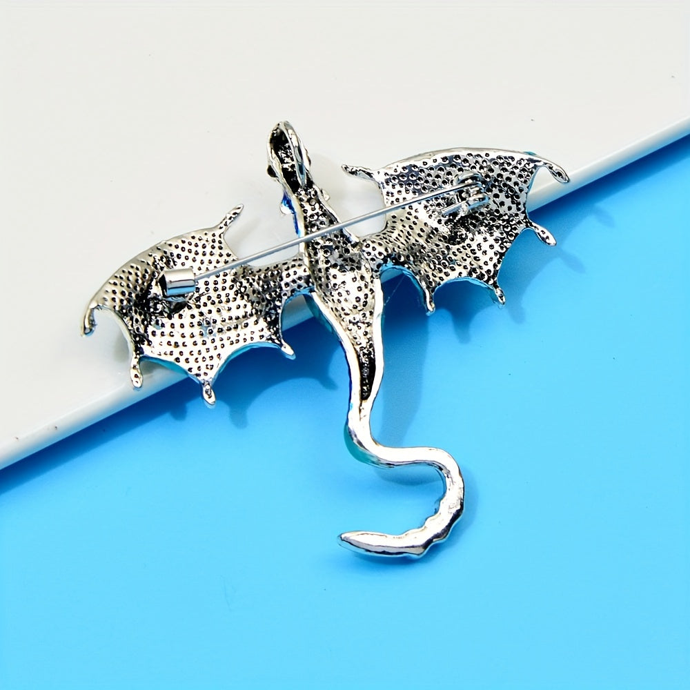 Enamel Fly Dragon Brooch Animal Pin Winter Jewelry