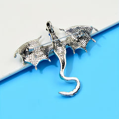 Enamel Fly Dragon Brooch Animal Pin Winter Jewelry