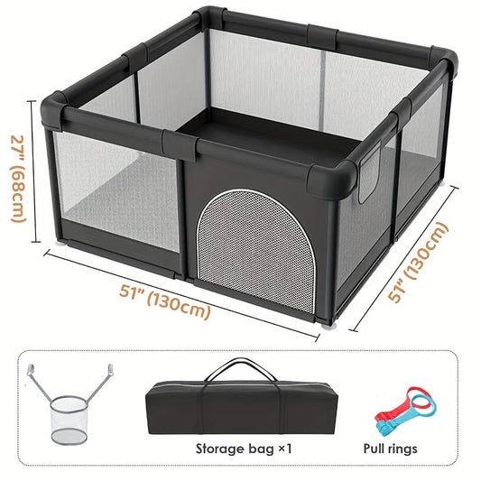 Large Baby Playpen with Non-Slip Base
