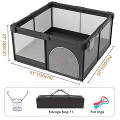 Large Baby Playpen with Non-Slip Base