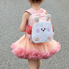 Kids Rabbit Embroidery Backpack Lightweight Bag