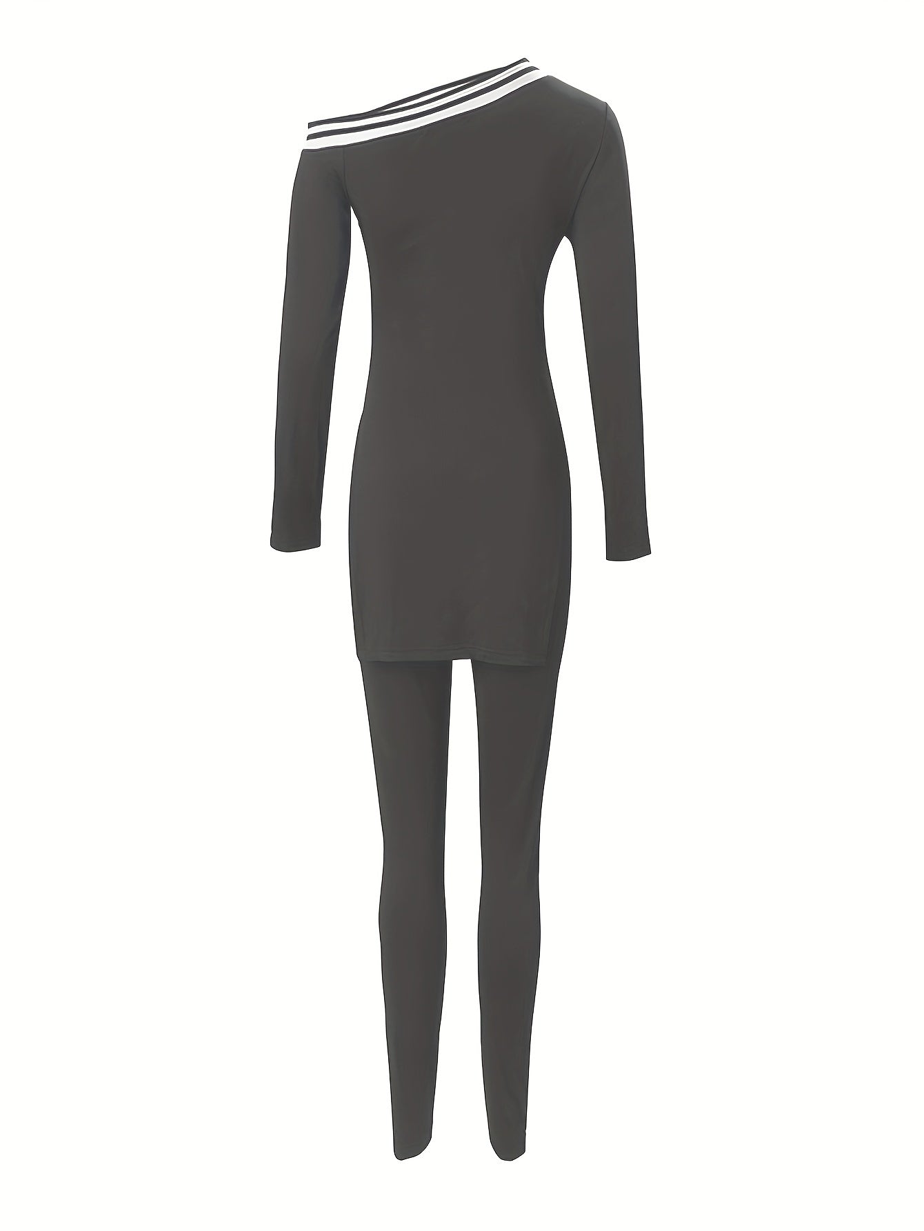 Off Shoulder Asymmetrical Pantsuits Two Piece Set