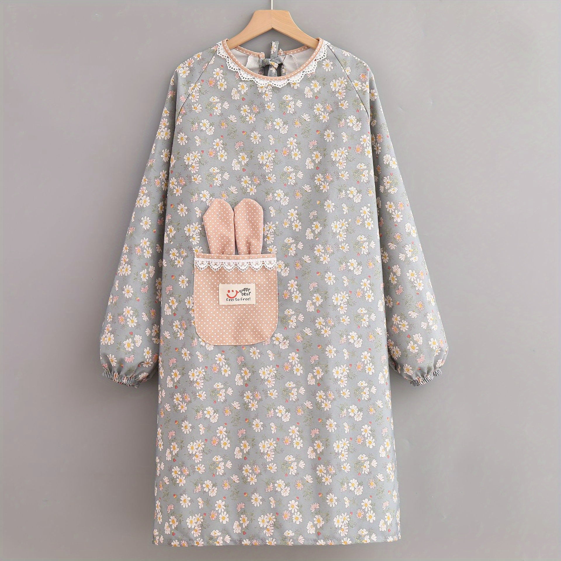 Canvas Long Sleeve Apron for Cooking and Catering