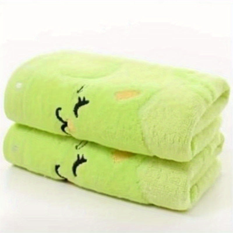 Cat Pattern Small Towel Bamboo Fiber Soft Absorbent Towel 9.84x19.69in