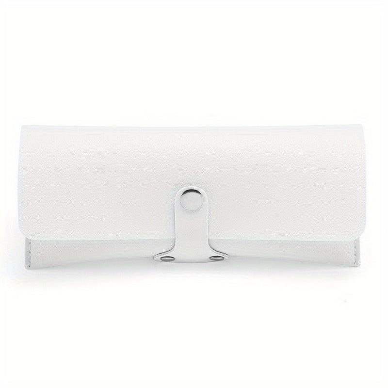 Snap Button Eyeglasses Bag PU Leather Glasses Sunglasses Pouch