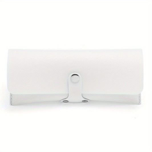 Snap Button Eyeglasses Bag PU Leather Glasses Sunglasses Pouch