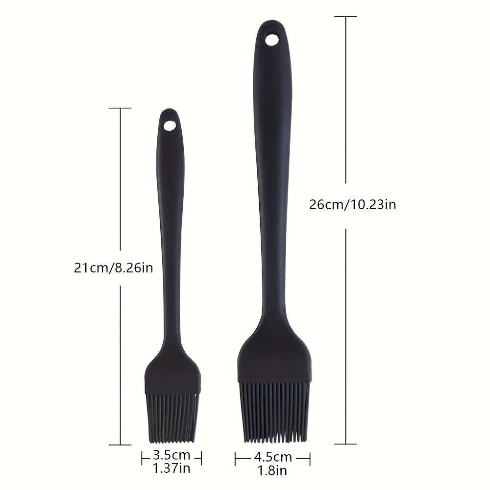 2 piece Set High Temp Silicone Brush BBQ Tool Halloween Party Camping B