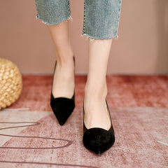 Pointed Toe Pumps Pyramid Heeled Slip On High Heels Working Footwear
