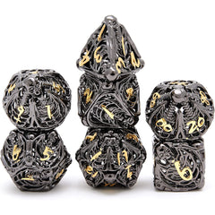 Skull Shaped Copper Dice Set for D&D RPG MTG - Math Teaching