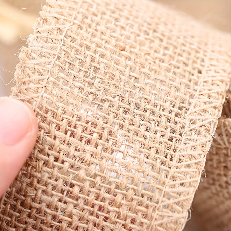 1 Meter Long Natural Jute Ribbon Burlap Gift Wrapping Wedding Crafts DIY Decor
