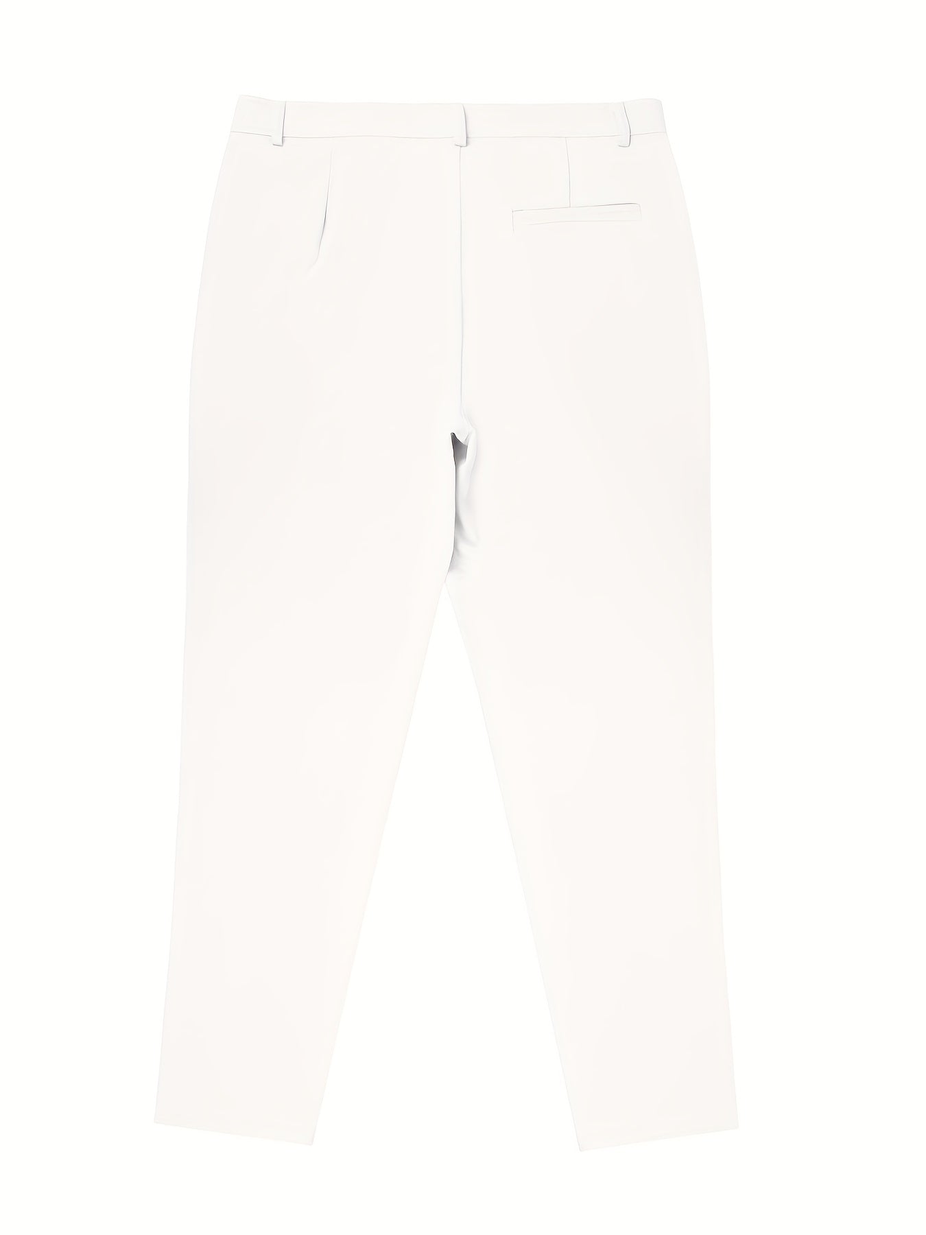 Men's Work Pockets Button Fly Slim Fit Trousers