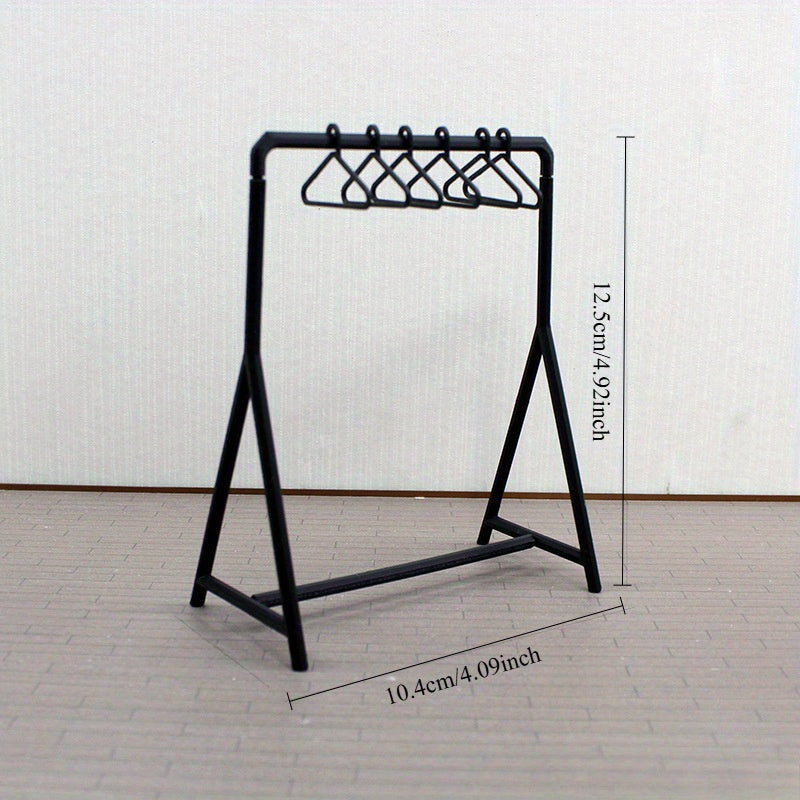 1:12 Scale Clothes Rack Model House Decor Shelf