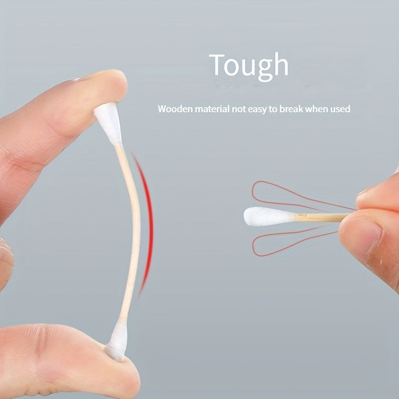 500pcs Disposable Swabs Double Ended Buds with Box for Makeup Daily Cleaning