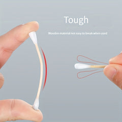500pcs Disposable Swabs Double Ended Buds with Box for Makeup Daily Cleaning