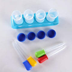 9pcs Plastic Test Tube with Holder And Dropper