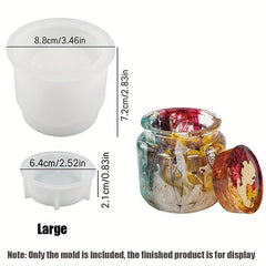 DIY Epoxy Resin Storage Jar Silicone Mold with Lid