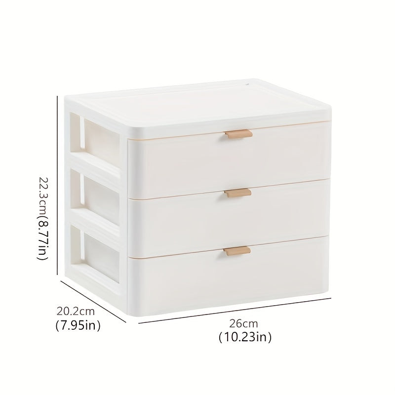 Plastic Desk Makeup Organizer with Drawer