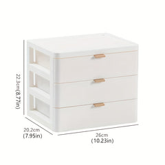 Plastic Desk Makeup Organizer with Drawer