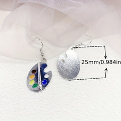 Alloy Palette Earrings - Versatile Women's Jewelry
