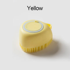 Silicone Pet Bath Brush with Massage & Shower Gel Dispenser