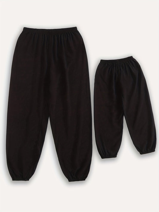 Breathable Matching Sports Trousers for Mom and Daughter