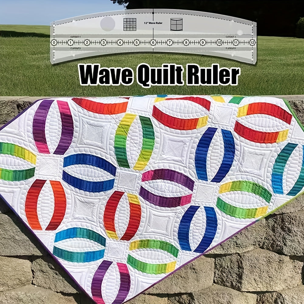 Wave Quilt Ruler Sewing Template Wave Shaped Ruler for Quilting
