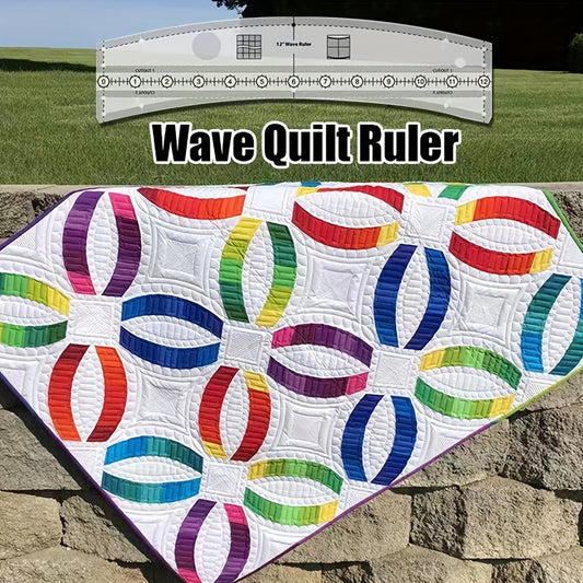 Wave Quilt Ruler Sewing Template Wave Shaped Ruler for Quilting