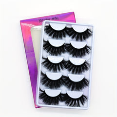 5 Pairs Strip Mink Lashes Extensions Natural Reusable False Eyelashes