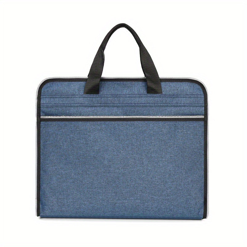 Portable Briefcase Meeting Office Zippered Document Organizer
