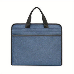 Portable Briefcase Meeting Office Zippered Document Organizer