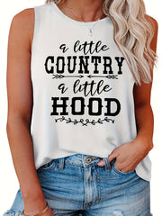  Women's Slogan Print Tank Top