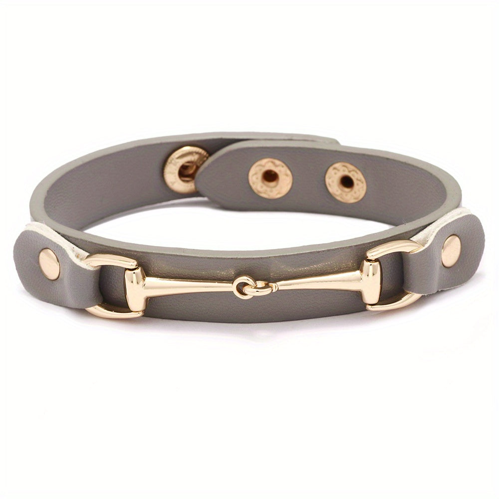 Adjustable Horseshoe Buckle Bracelet Unisex Jewelry