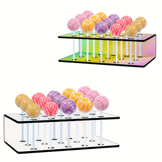 Acrylic Lollipop Holder 15 Hole Clear Cake Pop Stand Display