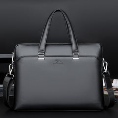 BAODIDAISHU Men's Sleek Briefcase Adjustable Padded Shoulder Strap Faux Leather