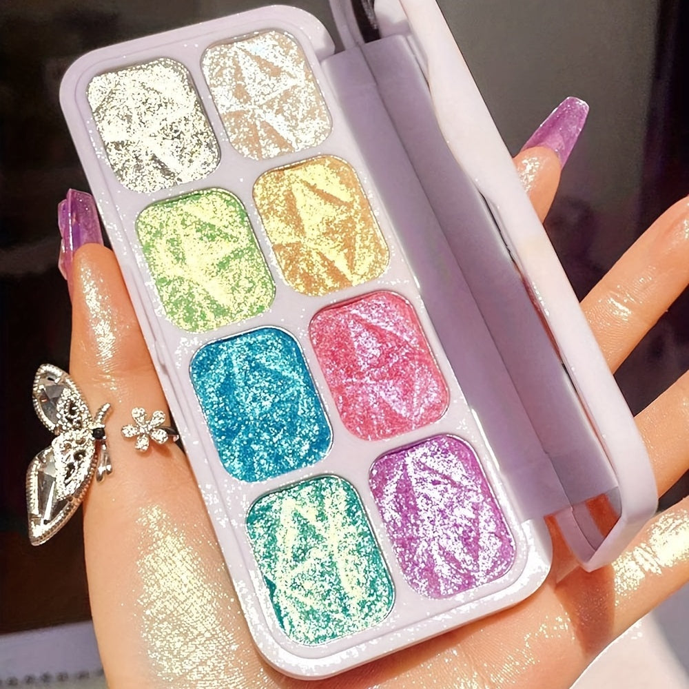 Chameleon Highlighter Palette Eyeshadow Pigment Shimmer Glitter