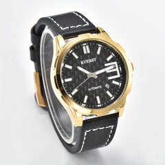 Youth Men's Belt Carbon Fiber Mechanical Watch