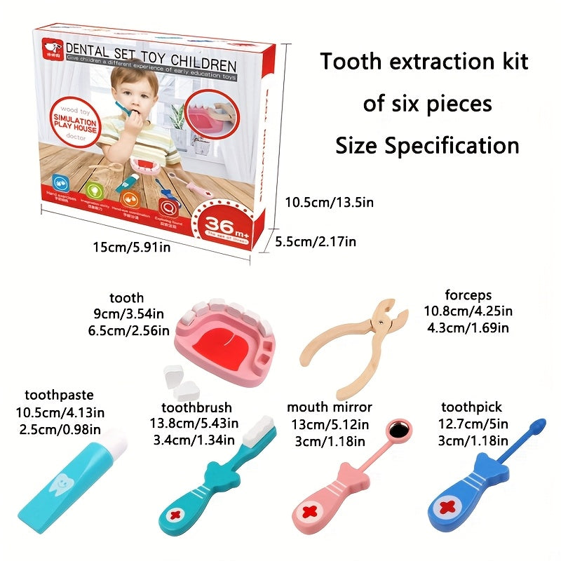 Kids Wooden Doctor Toy Set for Boys and Girls