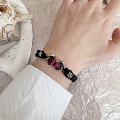 Butterfly Charm Rhinestones Adjustable Bracelet Boho Style