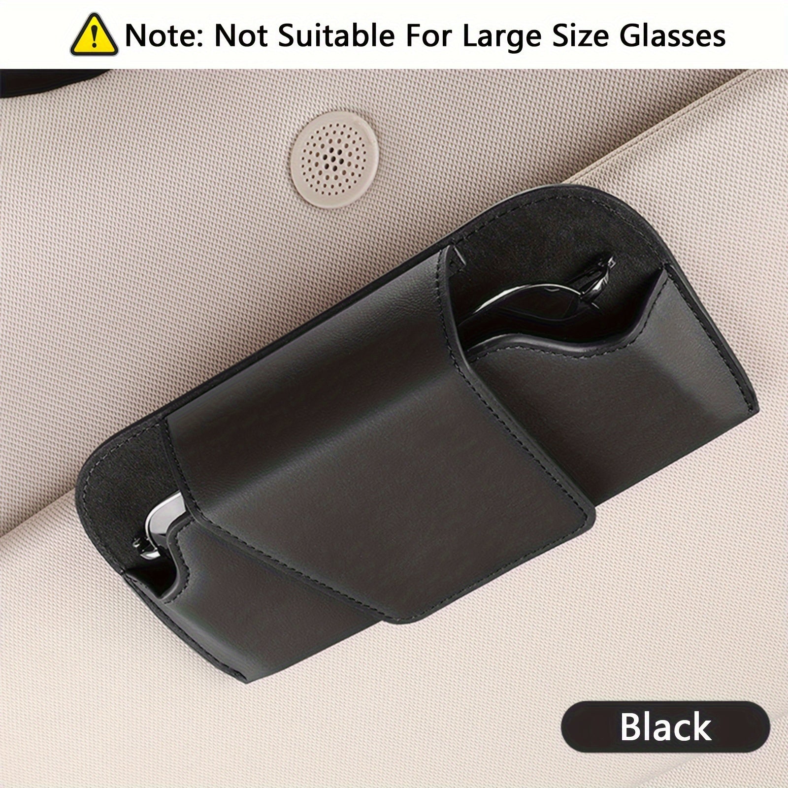 Car Glasses Clip Sunglasses Storage Box Card Holder Car Storage Bag