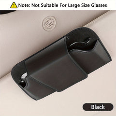 Car Glasses Clip Sunglasses Storage Box Card Holder Car Storage Bag