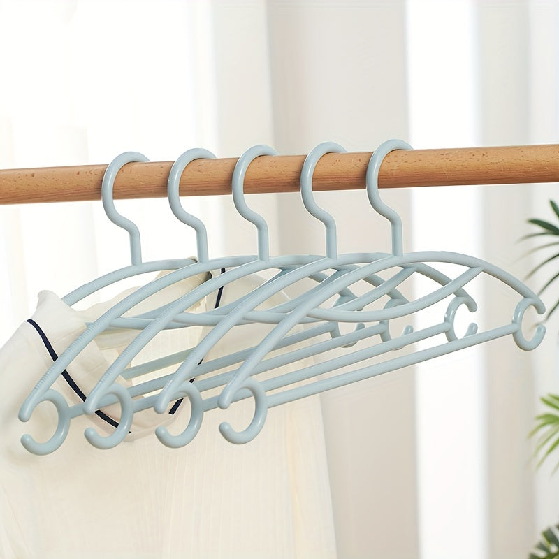 5pcs Non Slip Plastic Hangers - Multifunctional Hooks for Clothes