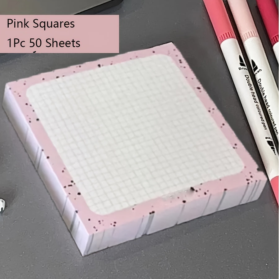 1Pc 50 Sheets Sticky Notepad Green Sticky Notes In Notebook Memo Pad