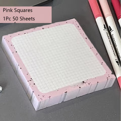 1Pc 50 Sheets Sticky Notepad Green Sticky Notes In Notebook Memo Pad