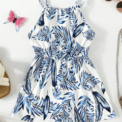 Girls Feather Cami Rompers for Beach Vacation