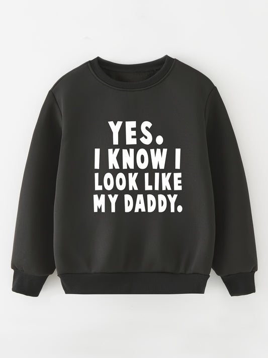 Baby Boys Letter Print Long Sleeve Sweatshirt Tops Kids Clothes