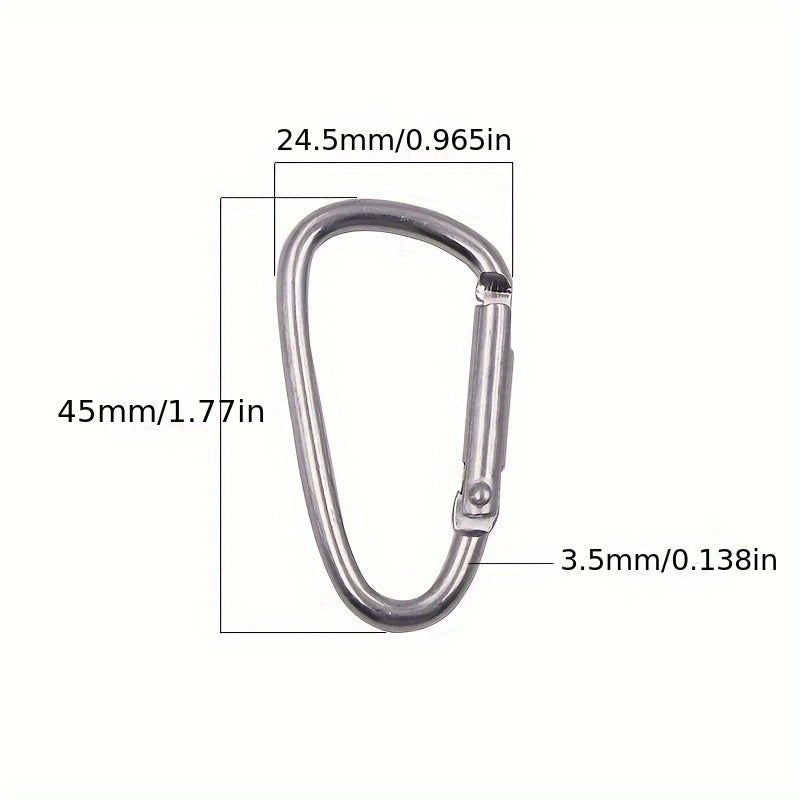 Durable Carabiner D Ring Clip Hook Keychain for Outdoor Activities Random Color