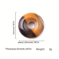20mm Mixed Crystal Worry Stone Donut for Necklace Making