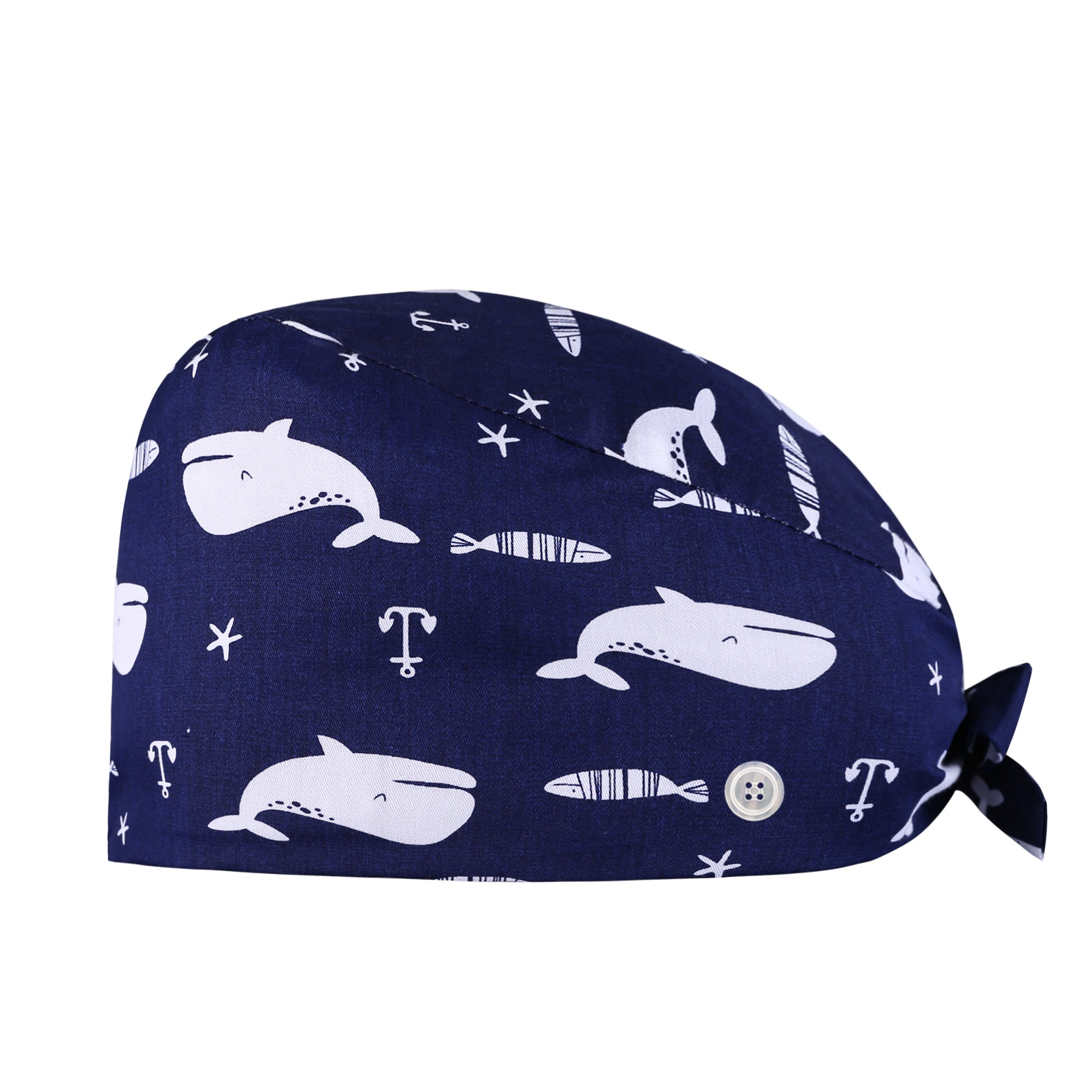 Cotton Nurse Cap with Sweatband - Adjustable Unisex Working Hat